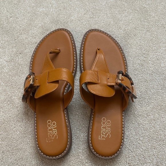 Franco Sarto Women's Brown Leather Sandals - Picture 3 of 5